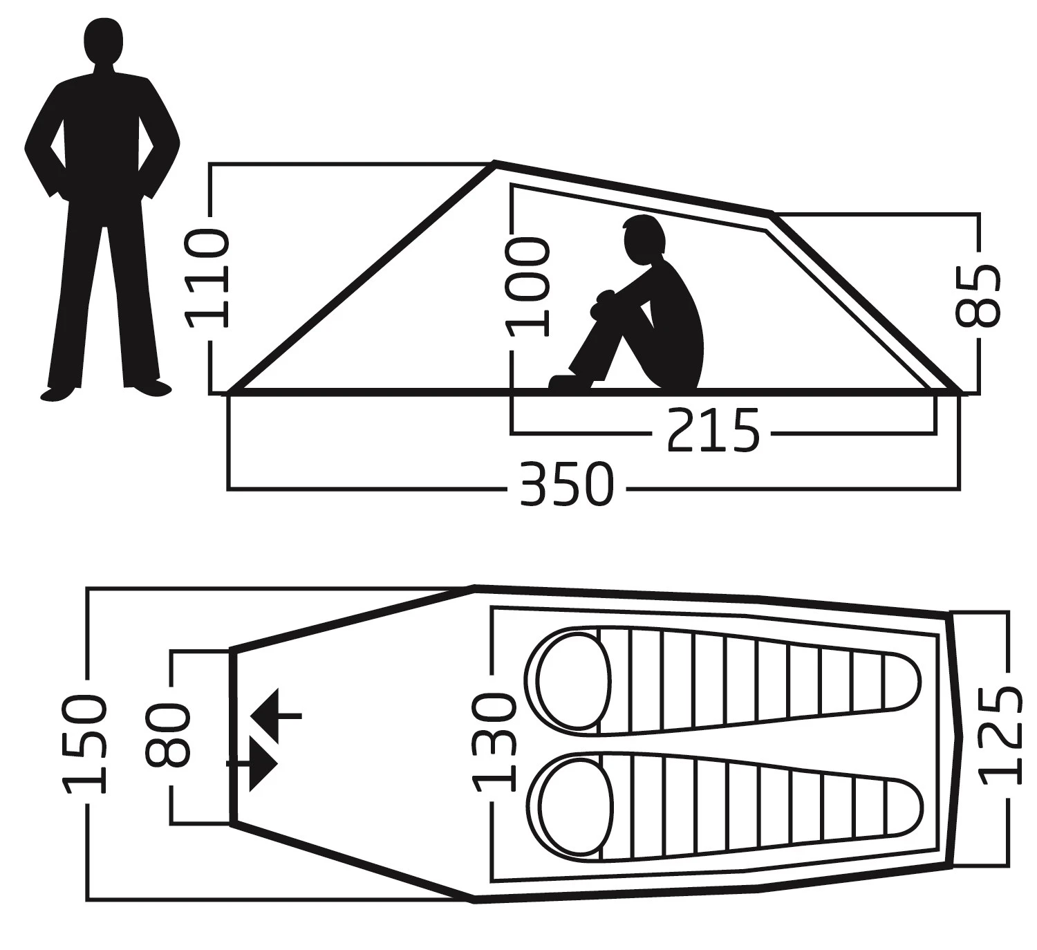 Nordisk Halland Lightweight 2-Personen Zelt (forest-green) 5 Nordisk Halland Lightweight 2-Personen Zelt (forest-green) – Bild 3
