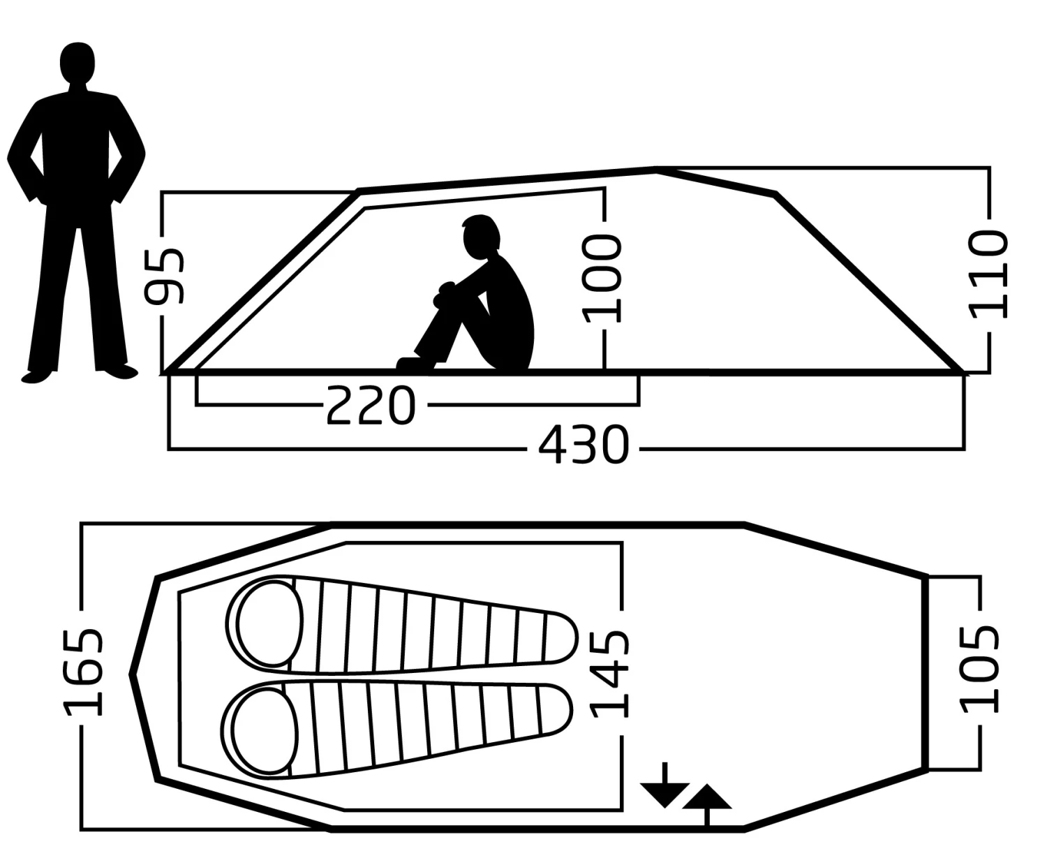 Nordisk Oppland SI 2-Personen Zelt (forest-green) – Bild 4