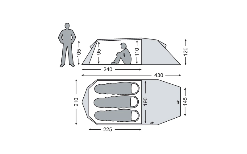 Nordisk Oppland SI 3-Personen Zelt (forest-green) 7 Nordisk Oppland SI 3-Personen Zelt (forest-green) – Bild 5