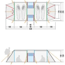 Tatonka Alaska Family DLX 4 Zelt (light-olive) -Krusche Geschäft Tatonka Alaska Family DLX 4 Zelt light olive D 2585 333 Bild 3