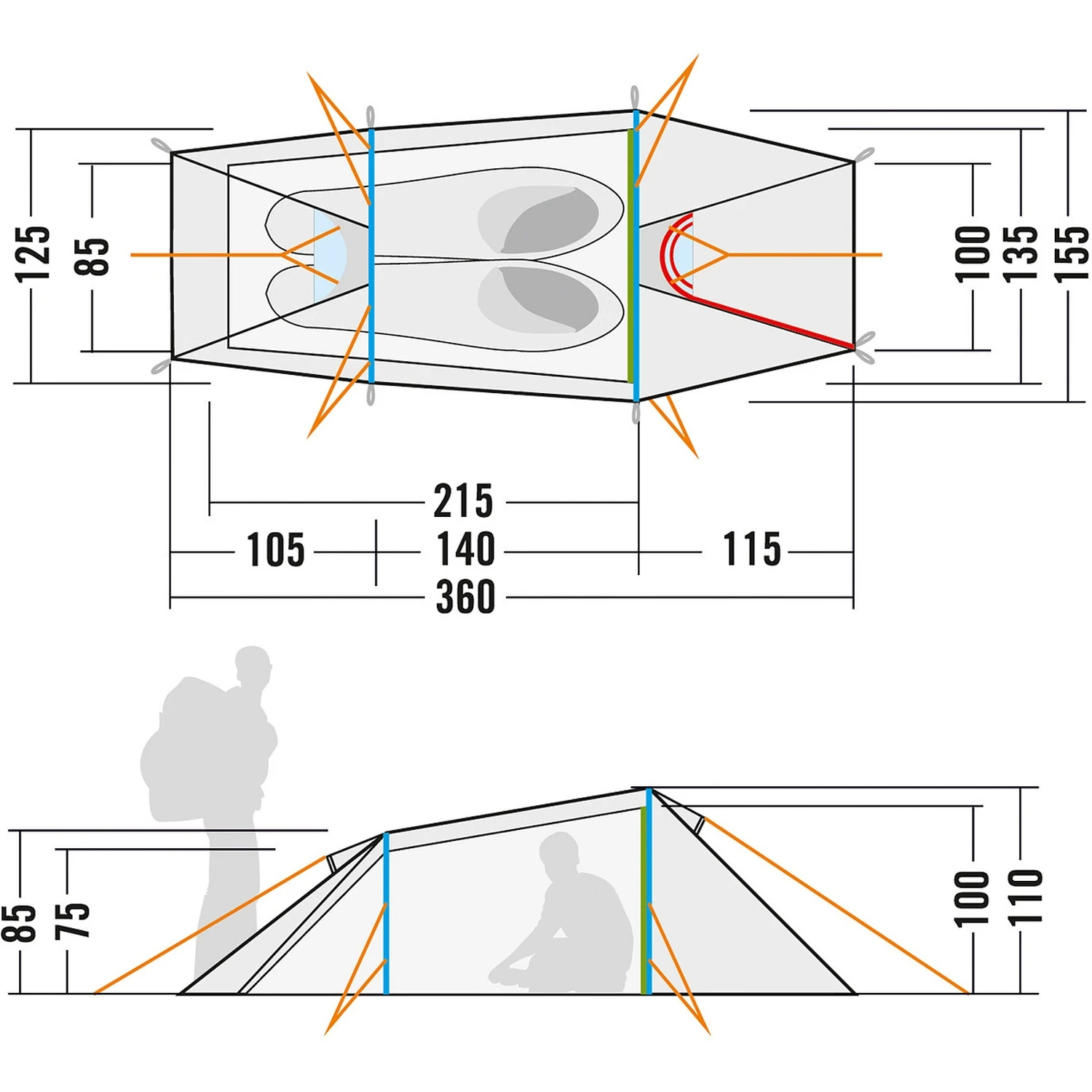 Tatonka Narvik 2 Zelt (light-olive) 5 Tatonka Narvik 2 Zelt (light-olive) – Bild 3