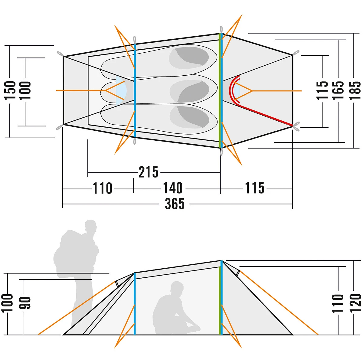 Tatonka Narvik 3 Zelt (light-olive) 5 Tatonka Narvik 3 Zelt (light-olive) – Bild 3