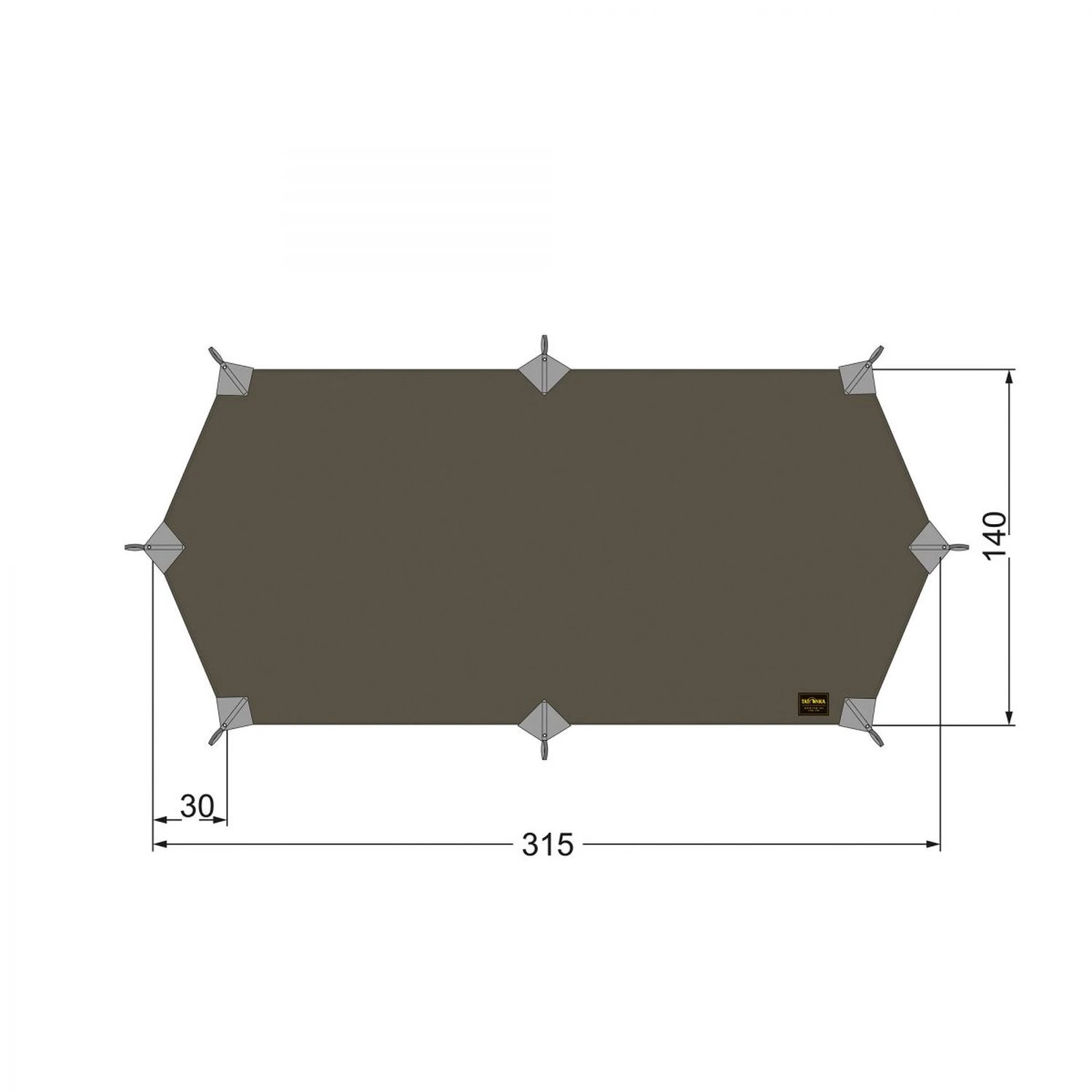Tatonka Tarp Wing 1 LT (stone-grey/olive) 3 Tatonka Tarp Wing 1 LT (stone-grey/olive)