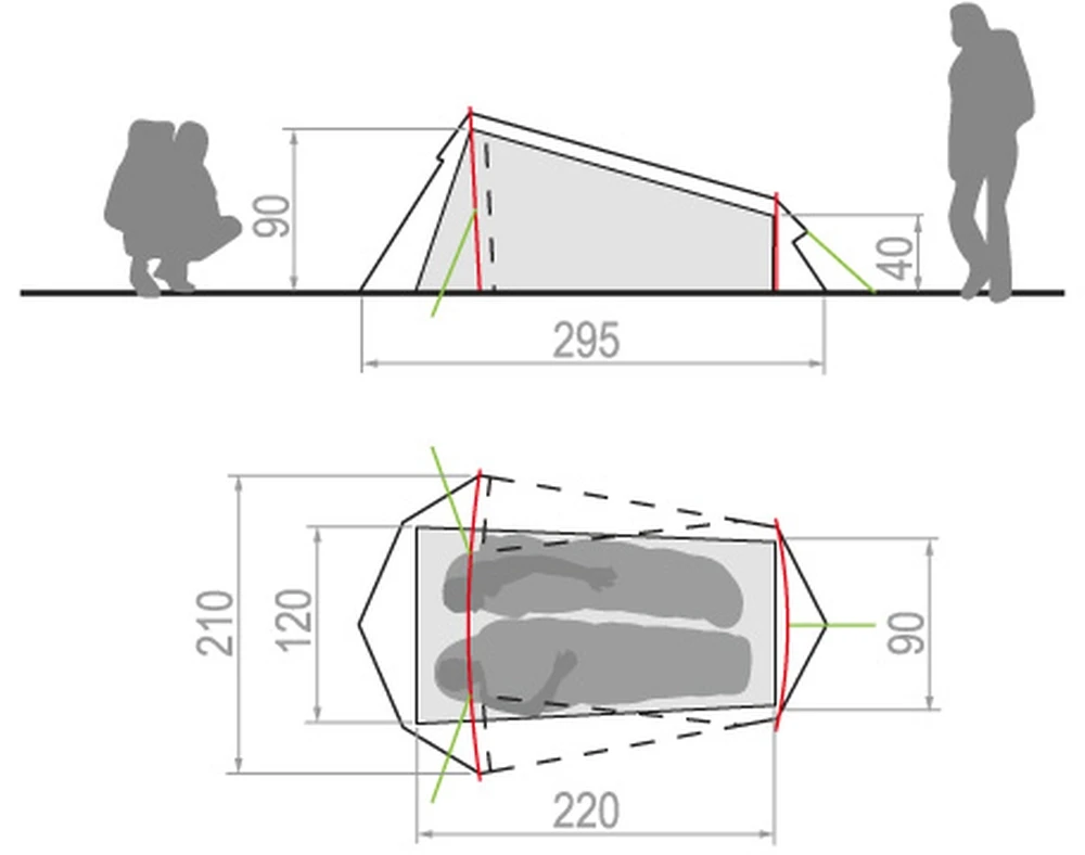 Vaude Arco 1-2P Zelt (buckeye) 4 Vaude Arco 1-2P Zelt (buckeye) – Bild 2
