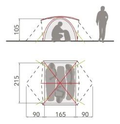 Vaude Campo 3P Zelt (terracotta) 9 Vaude Campo 3P Zelt (terracotta) -Krusche Geschäft Vaude Campo 3P Zelt terracotta D 14223 170 Bild 4