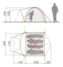 Vaude Campo Grande XT 4P Zelt (terracotta) -Krusche Geschäft Vaude Campo Grande XT 4P Zelt terracotta D 14227 170 Bild 4