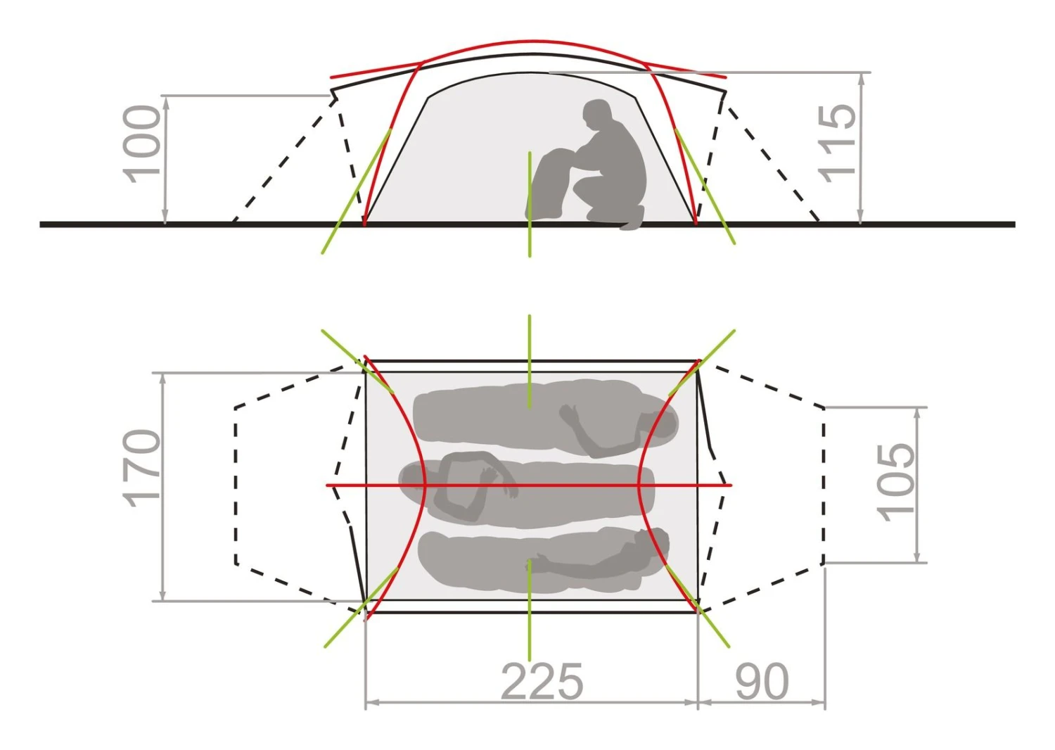 Vaude Mark 3P Zelt (green) 6 Vaude Mark 3P Zelt (green) – Bild 4
